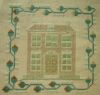 Miniature Brick House Sampler. circa 1800.